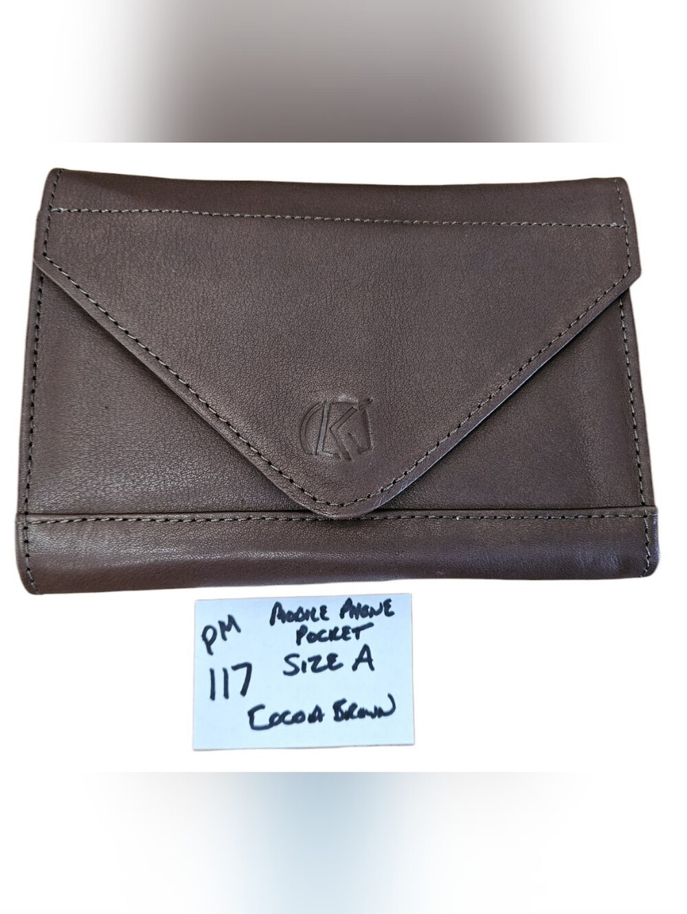 KL Select Leather Mobile Phone Pocket Size 7" X 4" Cocoa Brown